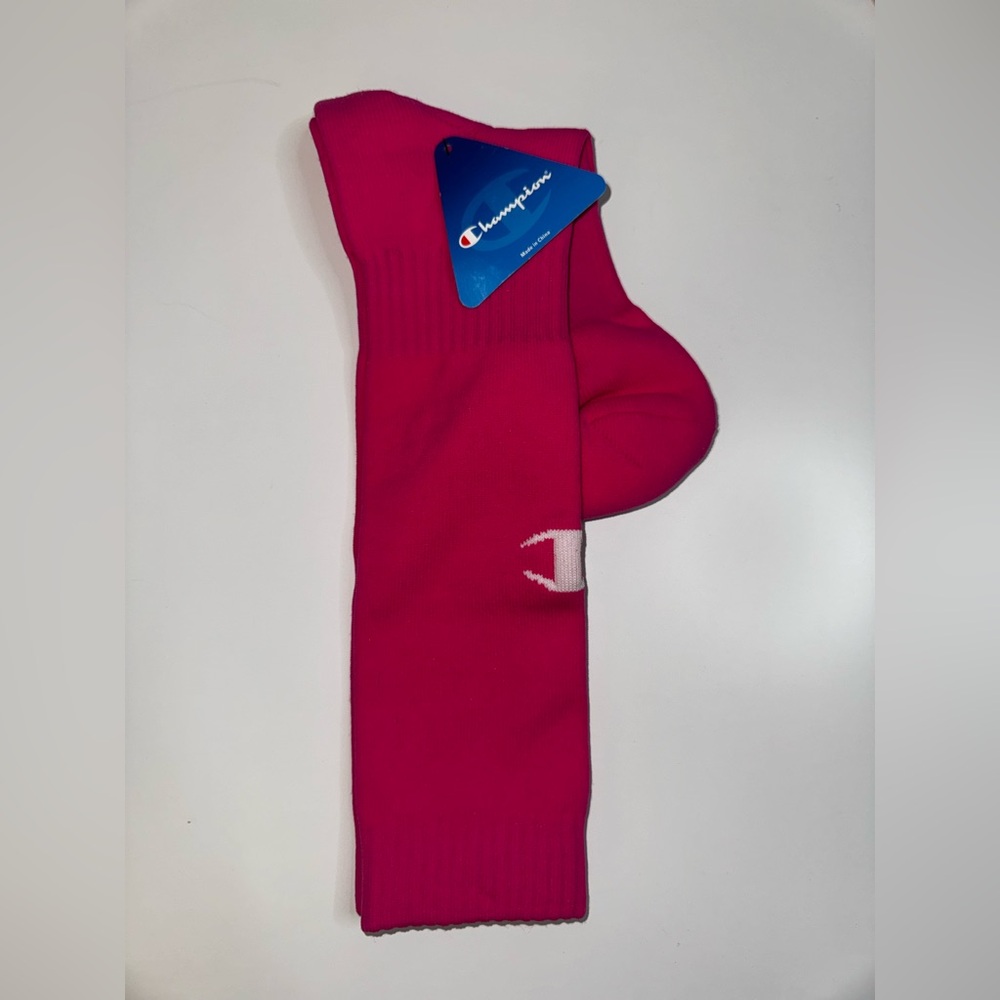 NWT Champion Unisex Crew Socks - Hot Pink M/L